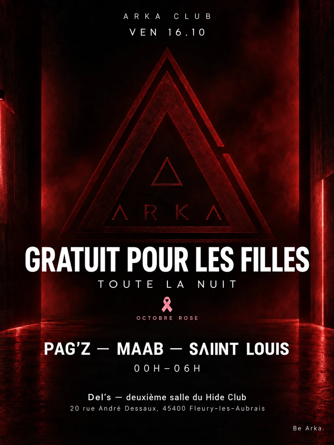 Arka Club — 16.10 [Gratuit Pour Les Filles]