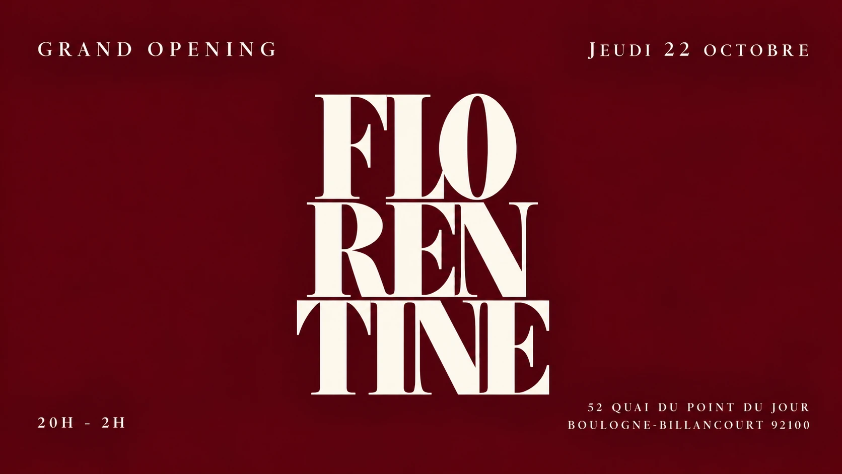 Florentine Sur Seine - Opening