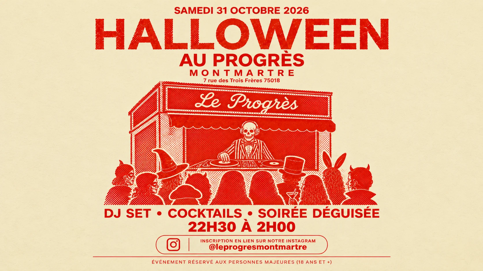 Halloween Party Progres Montmartre