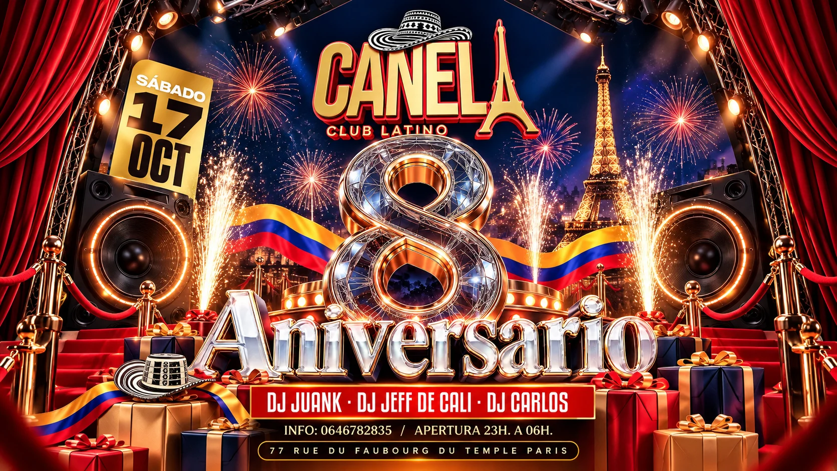 Canela 8 Anniversaire / Soirée Latino / Fiesta Latina
