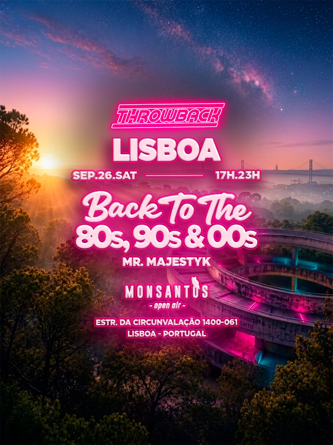 [Tickets At Door] Throwback Lisboa - 80s 90s & 00s Monsantos