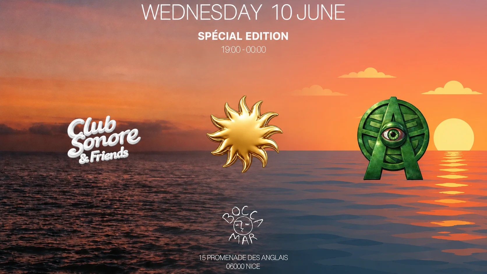 Club Sonore & Aztek  X Bocca Mar X Wed 10 June & After Oma