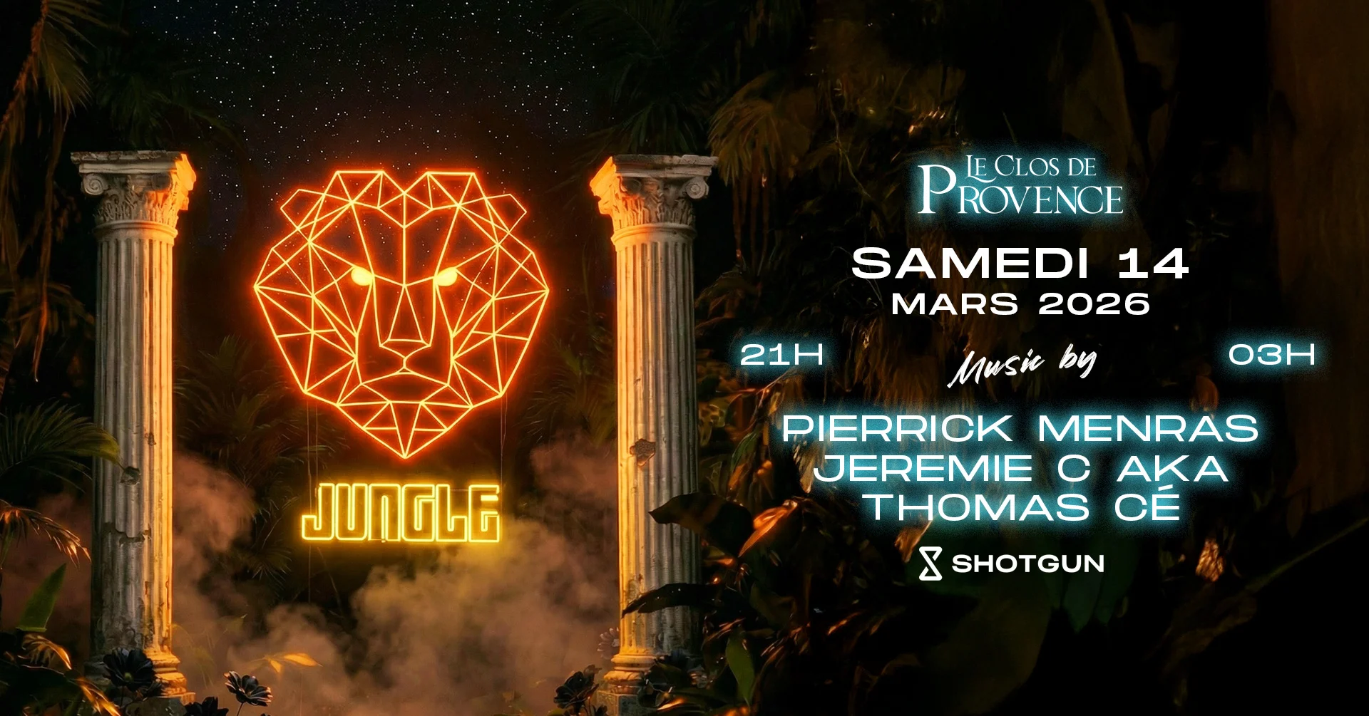 Samedi 14 Mars - La Jungle @Closdeprovence