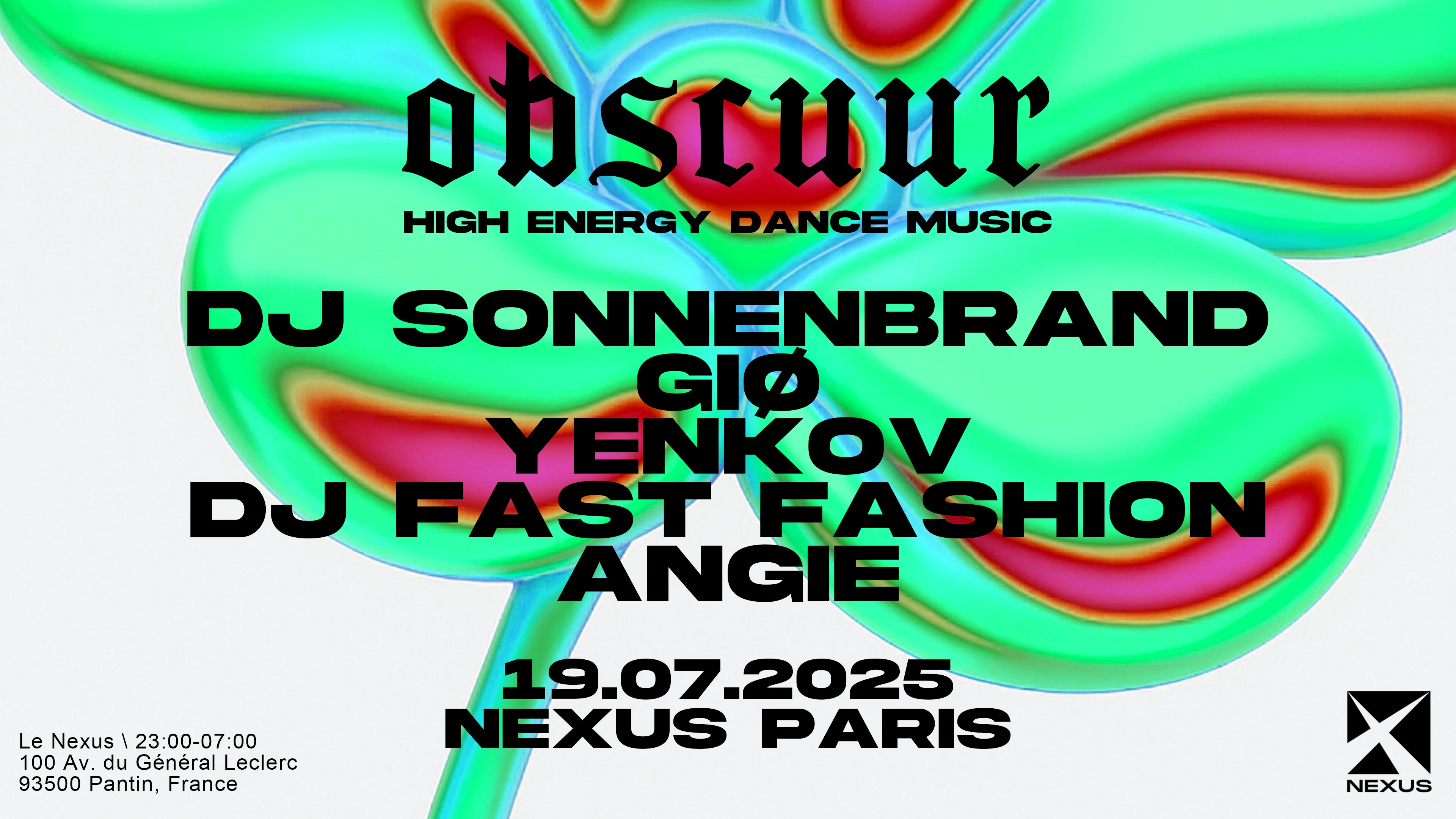 Obscuur : Dj Sonnenbrand | Giø | Yenkov | Angie & More