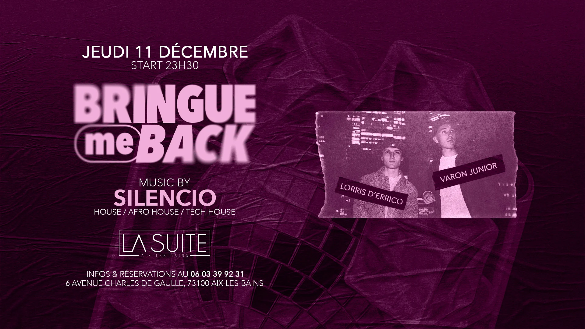 Bringue Me Back - Jeudi 11 Décembre - La Suite