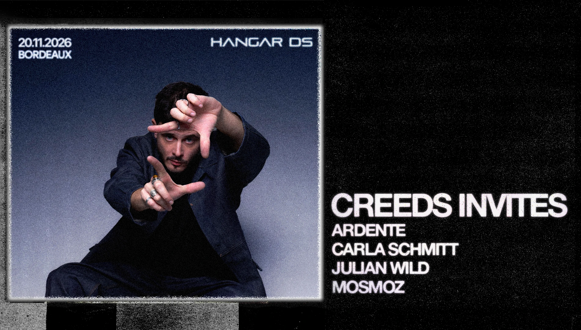 Creeds Invites : Ardente, Carla Schmitt, Julian Wild, Mosmoz