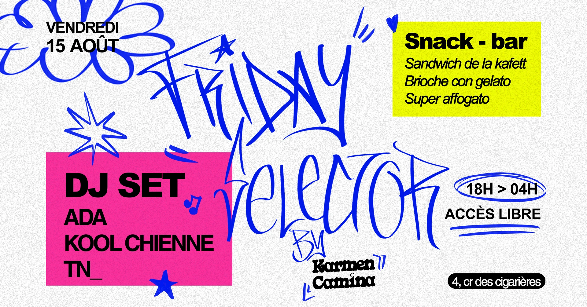 Friday Selector [Ada, Kool Chienne, Tn_]