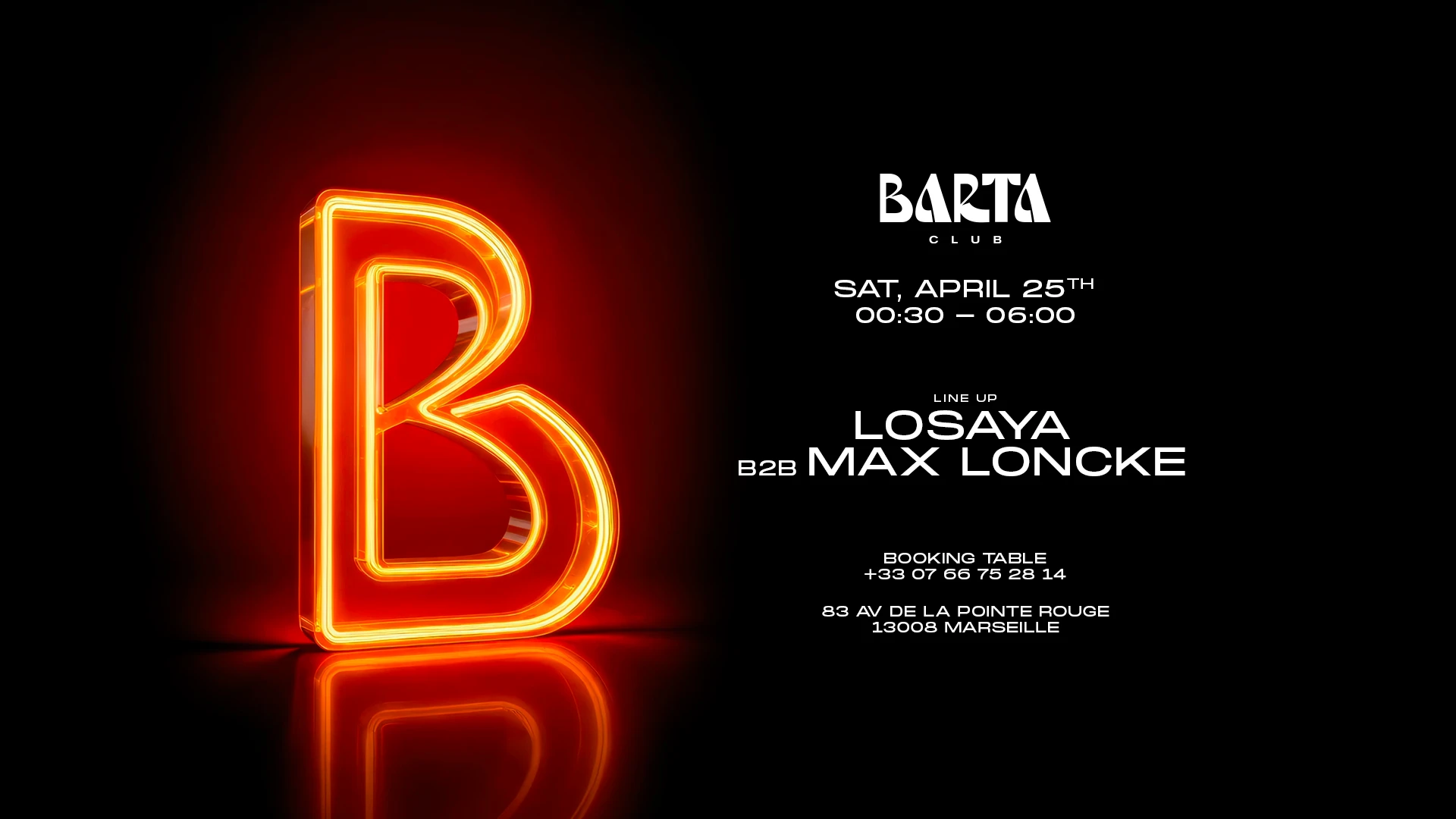 Losaya B2b Max Loncke - Samedi 25 Avril 2026