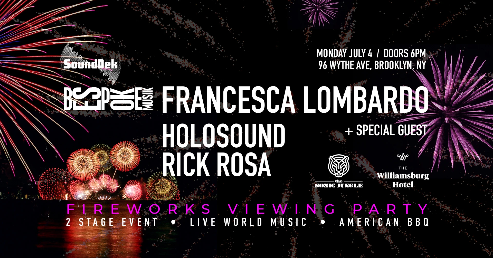 Francesca Lombardo / Williamsburg Hotel Rooftop Fireworks Viewing