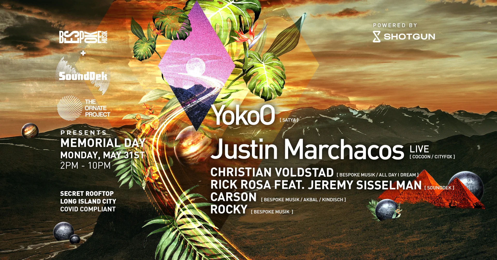 Bespoke Musik Pres. Yokoo, Justin Marchacos (Live), Christian Voldstad
