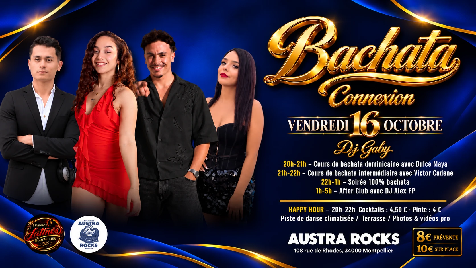 Soirée 100% Bachata -Vendredi 16 Octobre 📍Club Austra Rocks