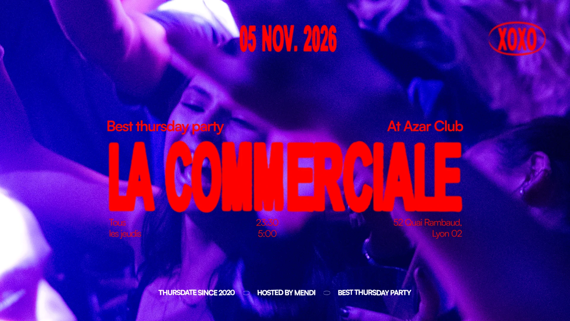 100 Tickets Only : La Commerciale - Jeudi 5 Novembre
