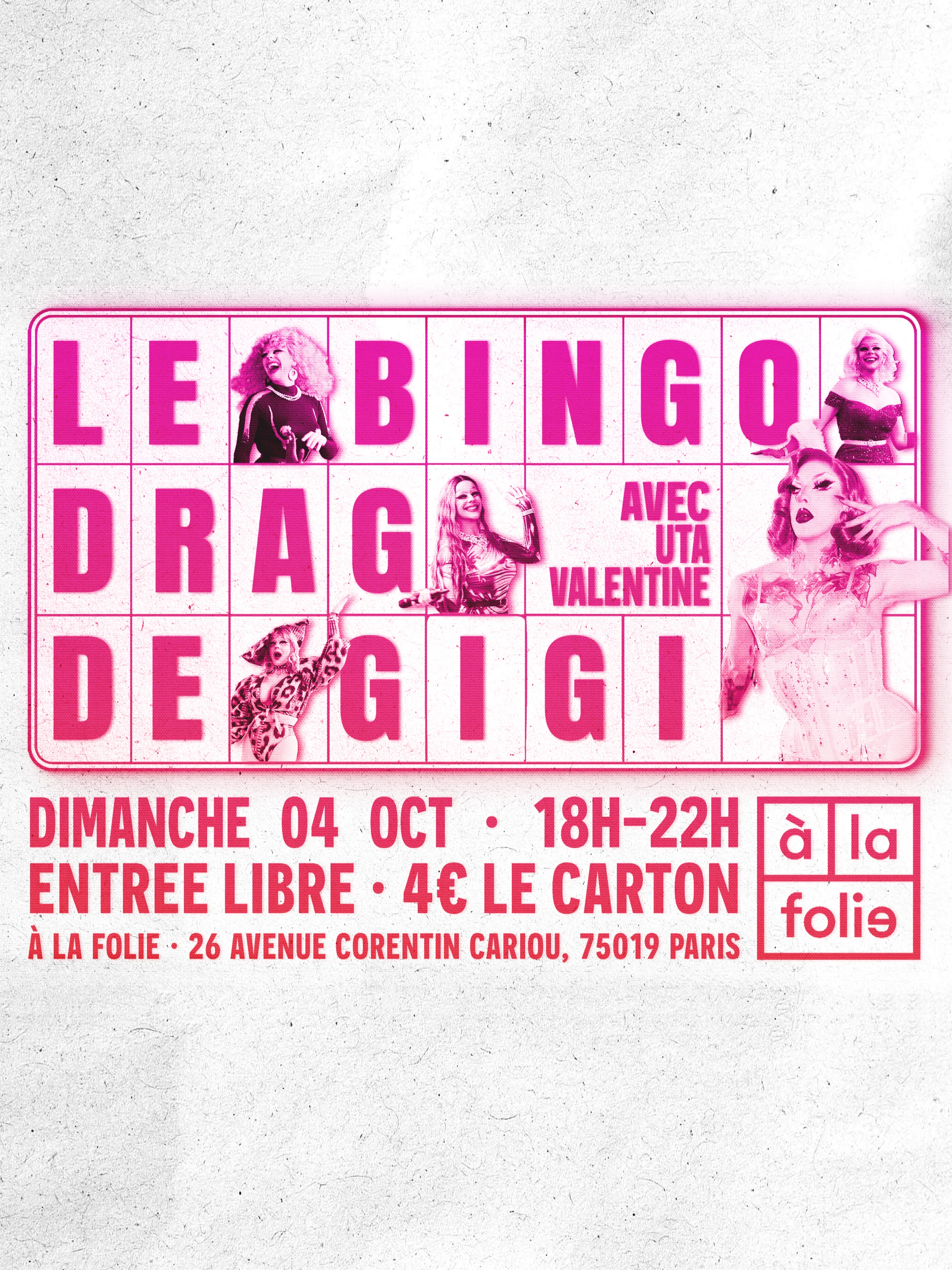 Bingo Drag De Gigi Von Dredee À La Folie! Avec Uta Valentine