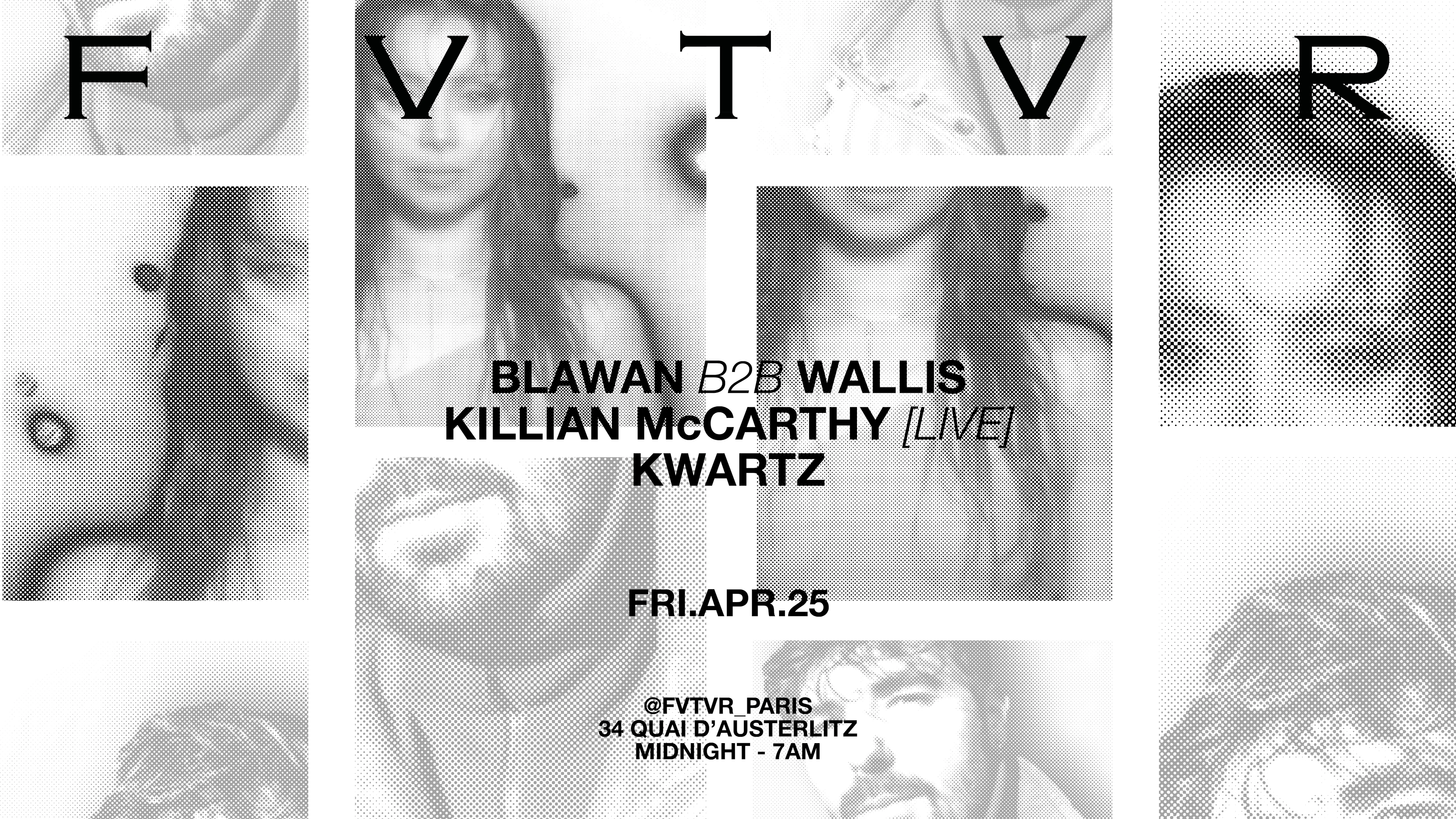 Blawan B2b Wallis, Killian Mccarthy [Live], Kwartz