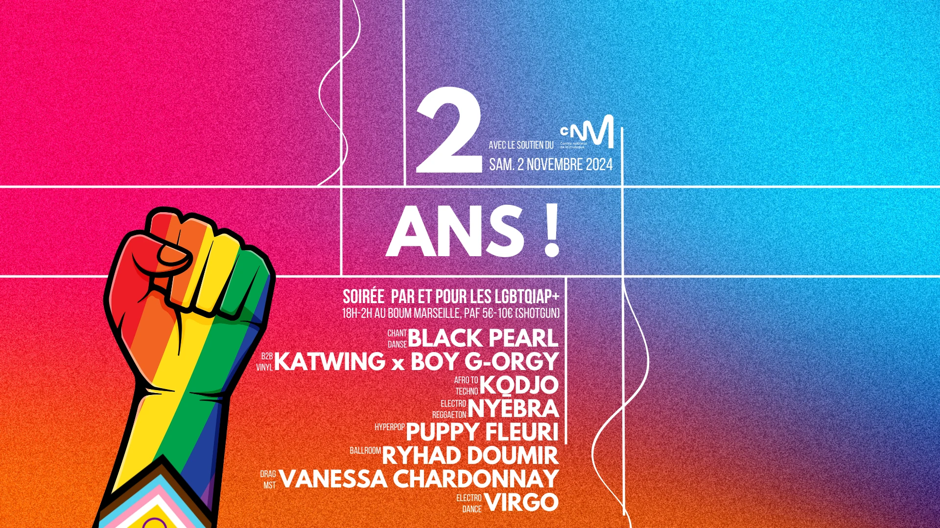 2 Ans Du Boum ! 🔥🪩🌈🏳️⚧️ Dj Sets+Perfs+Drag+Ballroom