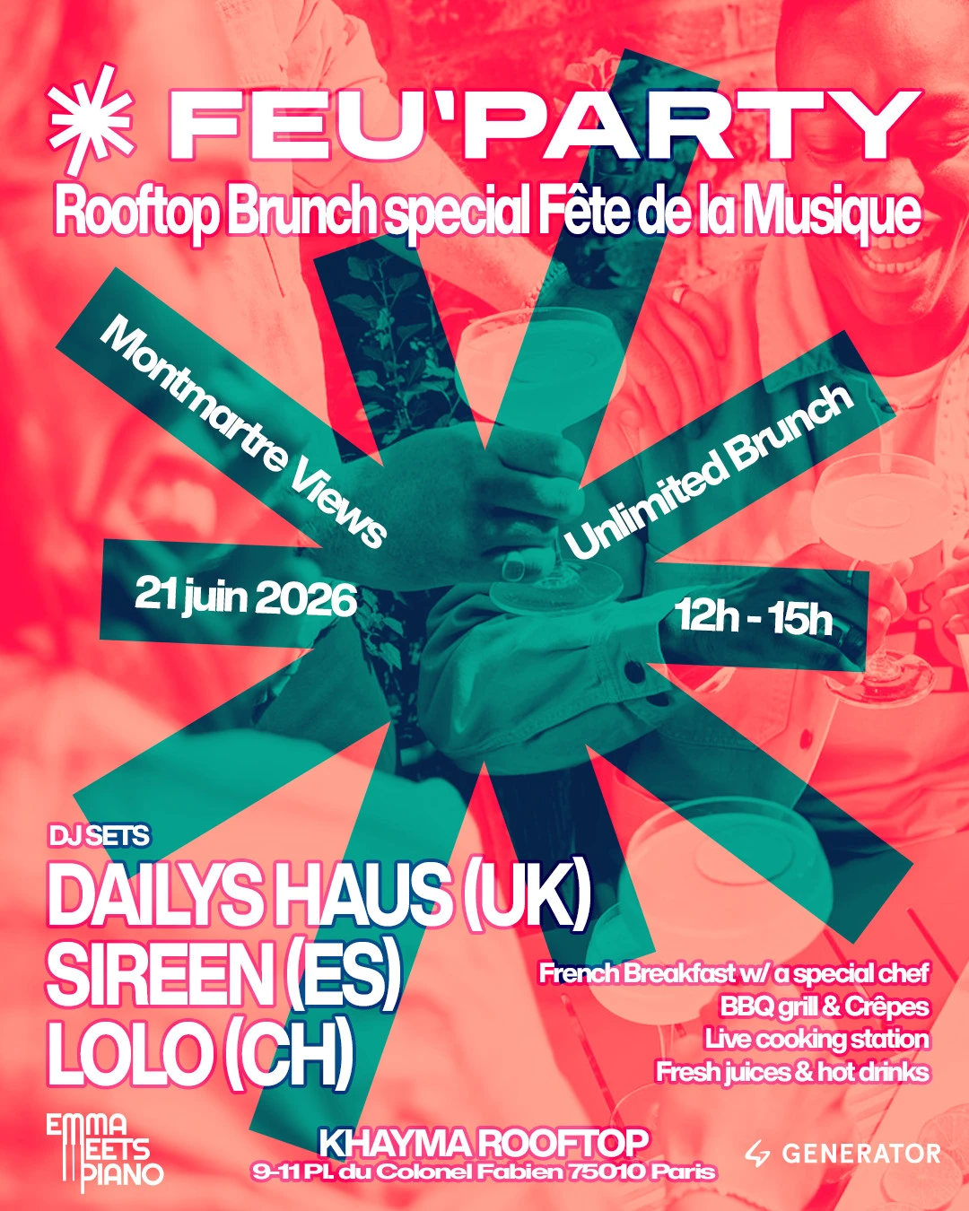 Feu'party Rooftop Brunch Special Fête De La Musique