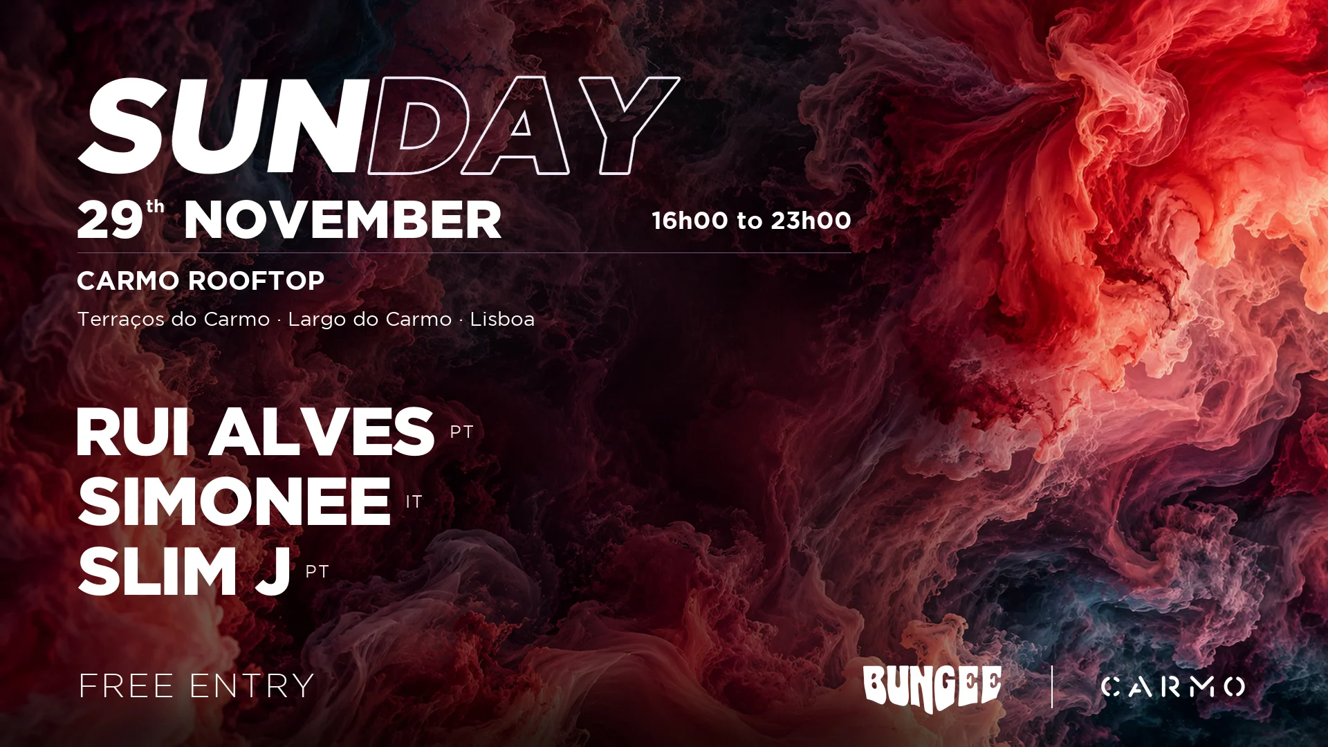 Simonee ‣ Slim J ‣ Rui Alves | Sunday 29 Nov × Carmo • Free