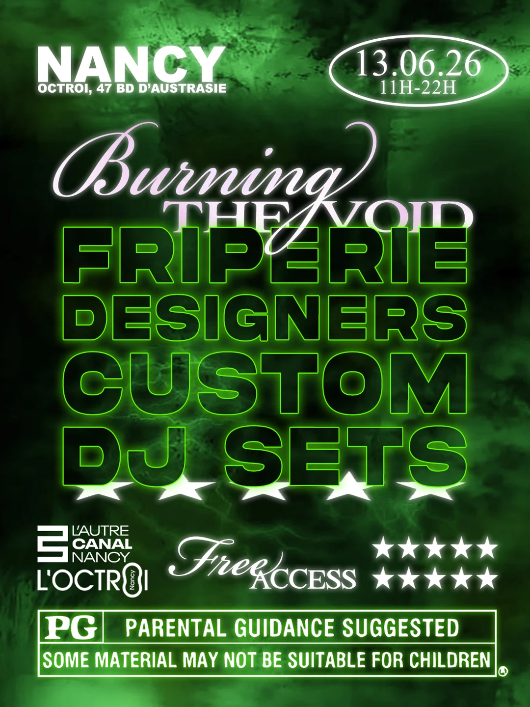 [Burning The Void] Friperie + Dj-Sets + Designers + Custom