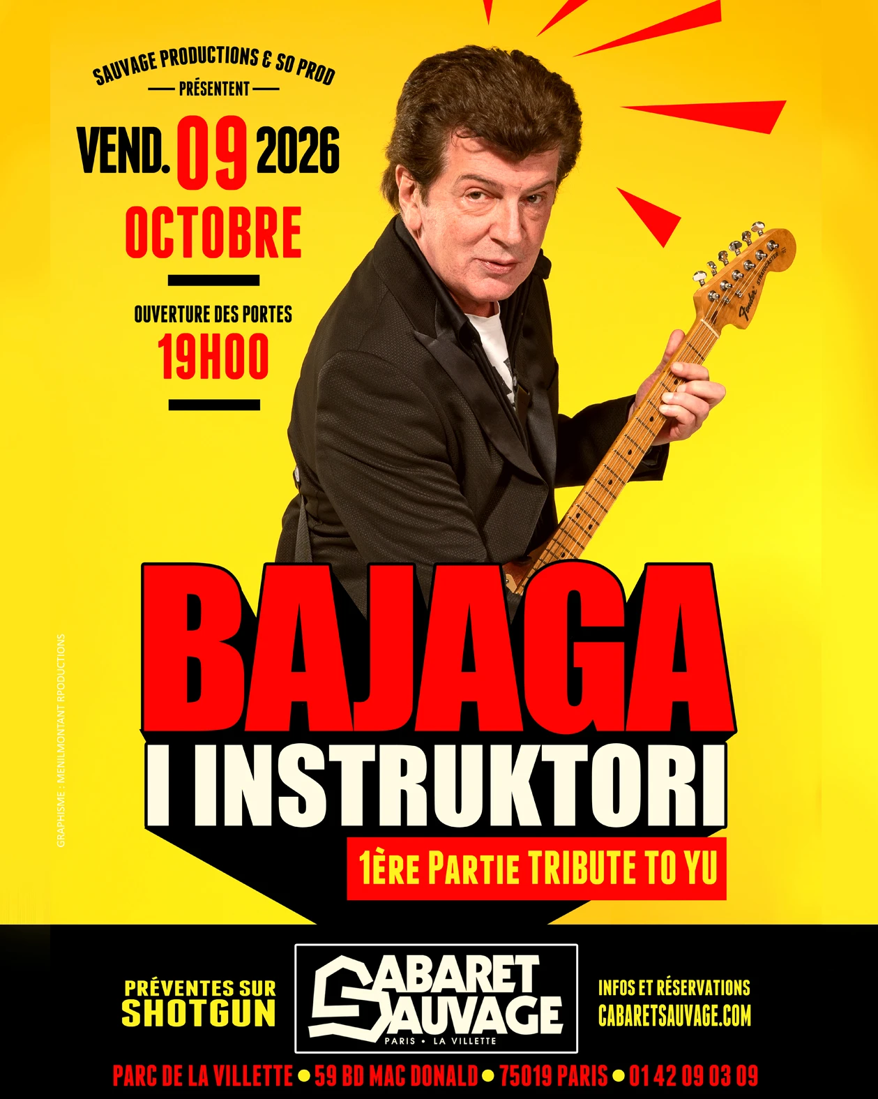 Bajaga I Instruktori • Cabaret Sauvage • 09.10.2026