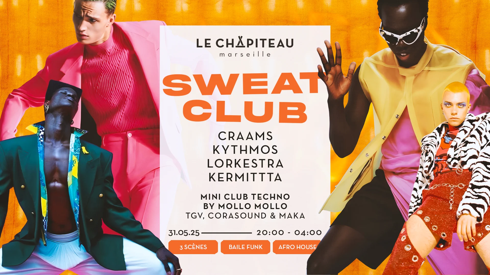 Sweat Club W/ Crams, Kythmos, Lorkestra, Kermittta