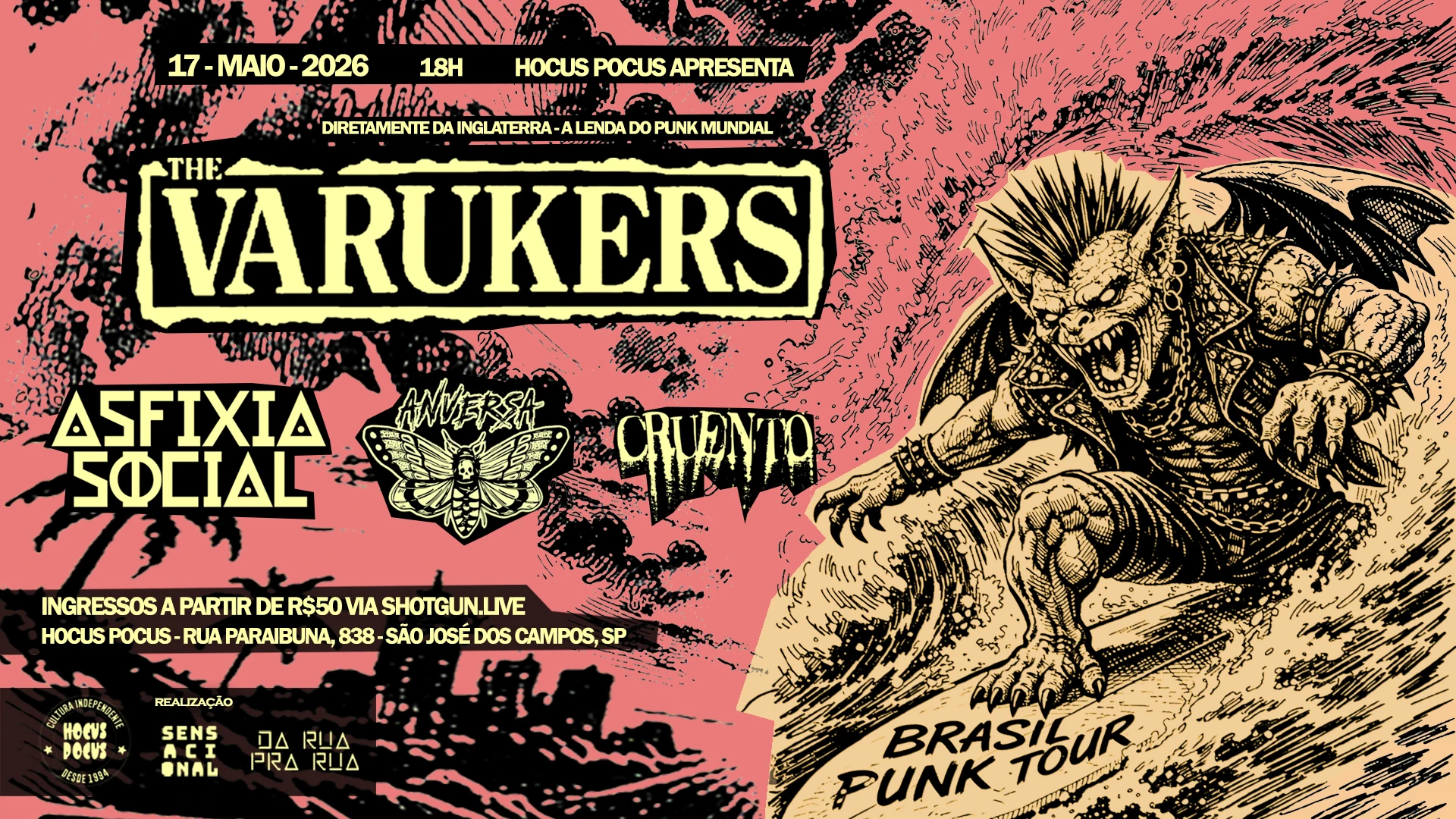 The Varukers (Uk) Na Hocus Pocus - São José Dos Campos
