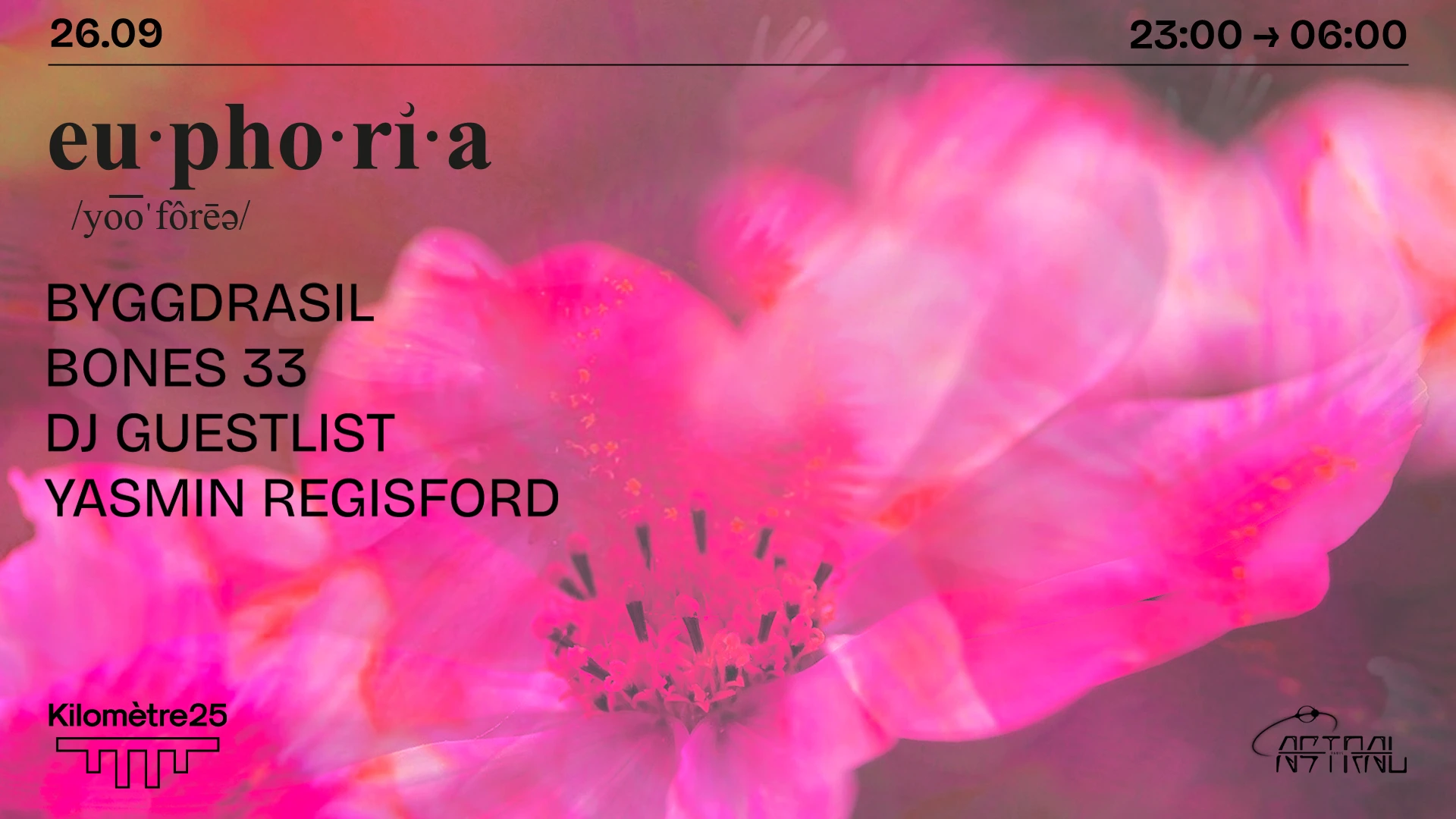 Euphoria X Km25 : Dj Guestlist, Bones 33, Yasmin Regisford