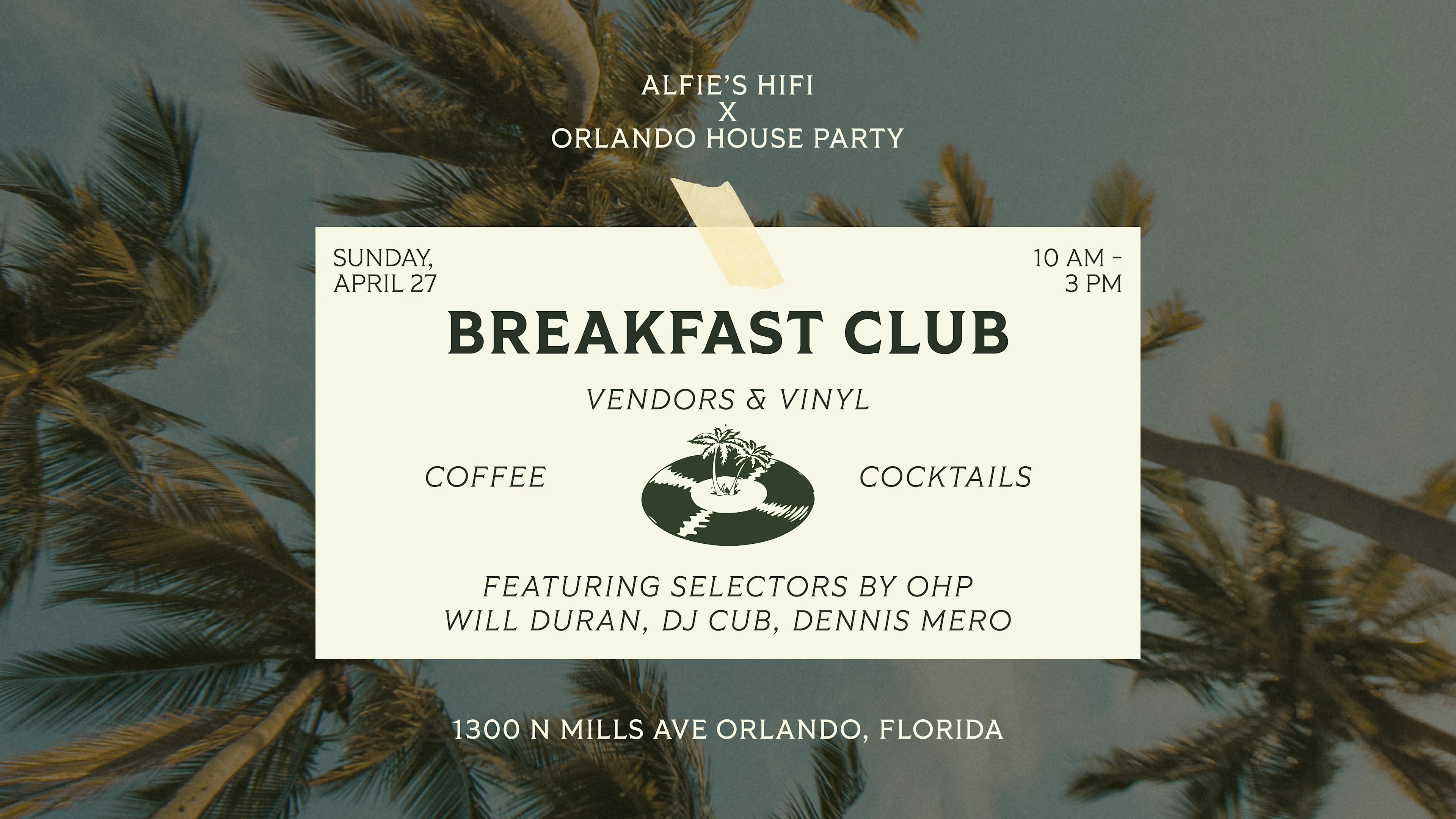 Alfie's X Ohp Presents: Breakfast Club At 10am!
