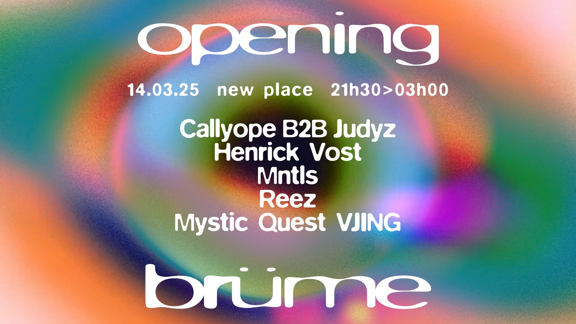 Opening Brüme - Techno & Groove (New Place)