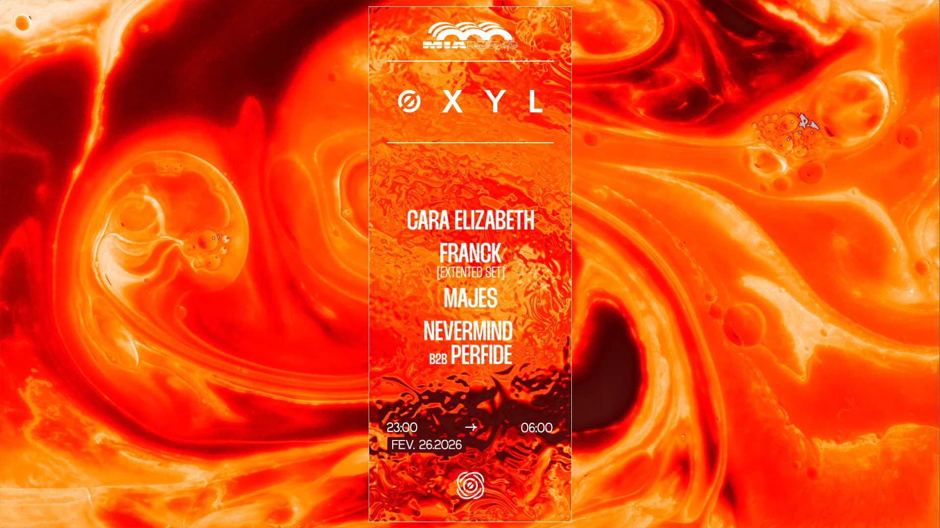 Øxyl : Franck, Cara Elizabeth, Majes & Nevermind B2b Perfide