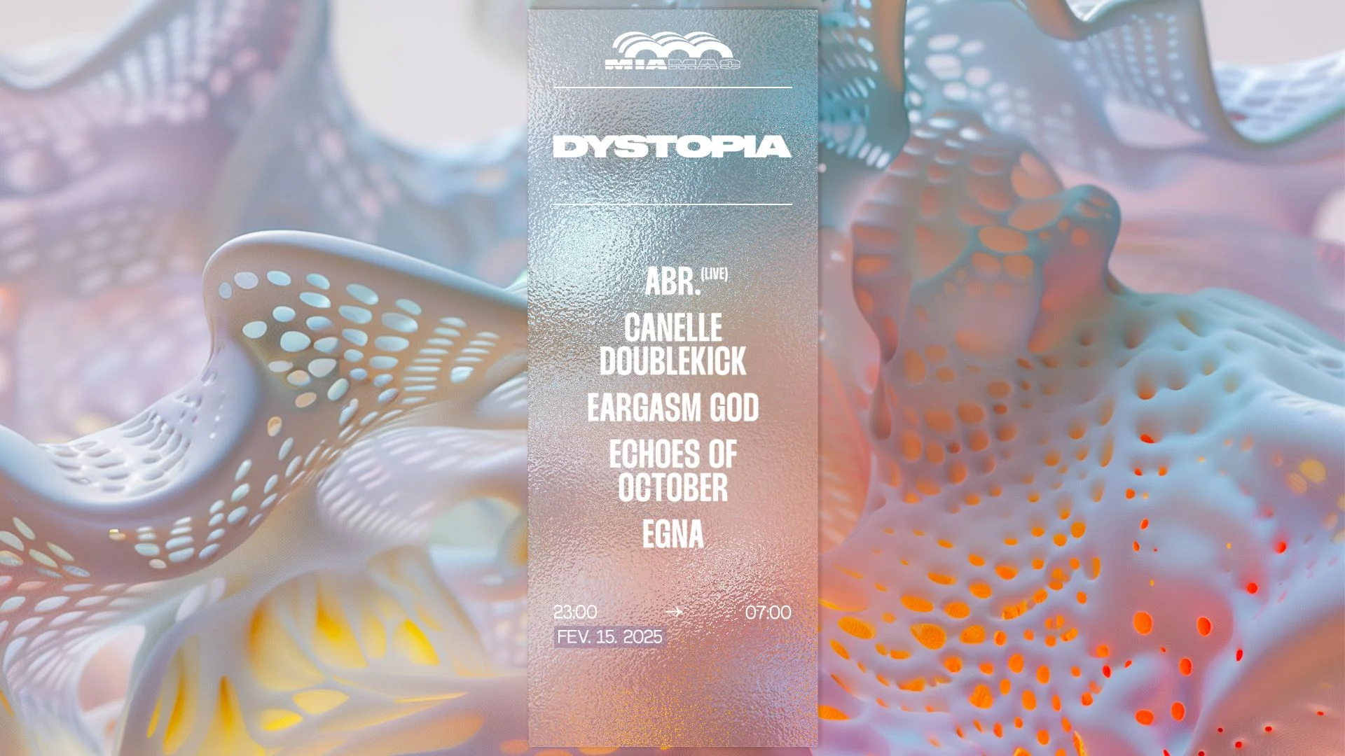 Dystopia : Eargasm God, Canelle Doublekick, Abr., Egna &More