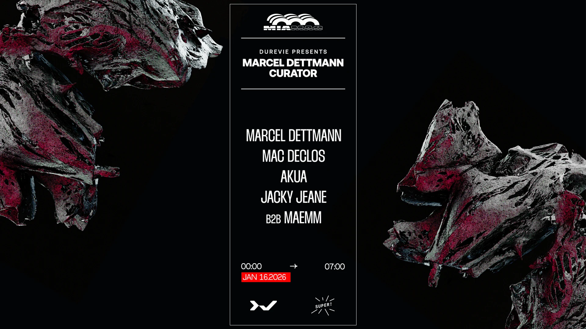 Dure Vie : Marcel Dettmann, Mac Declos, Akua & More