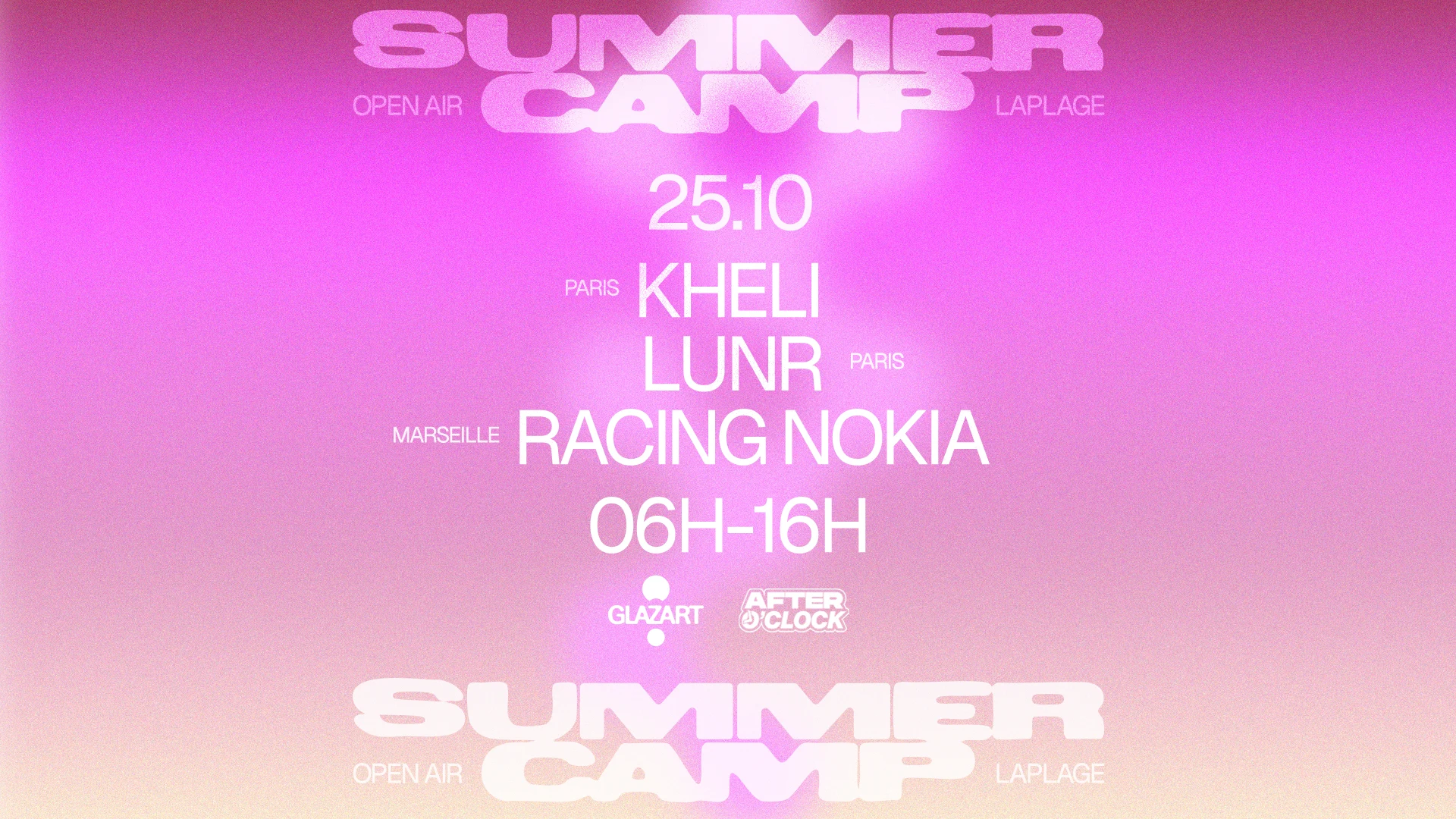 After O'clock X La Plage Open Air : Lunr, Kheli & More