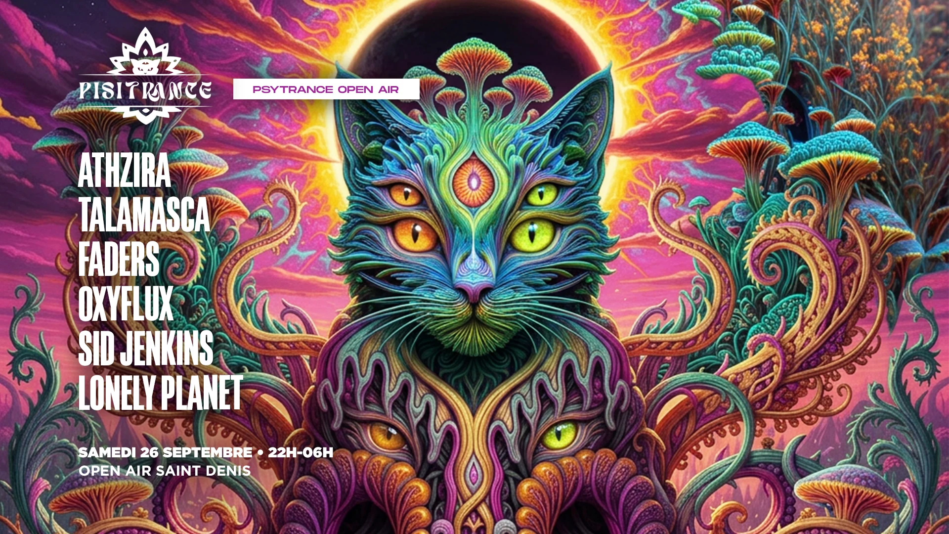 Pisitrance Open Air W/ Athzira, Faders, Talamasca & More