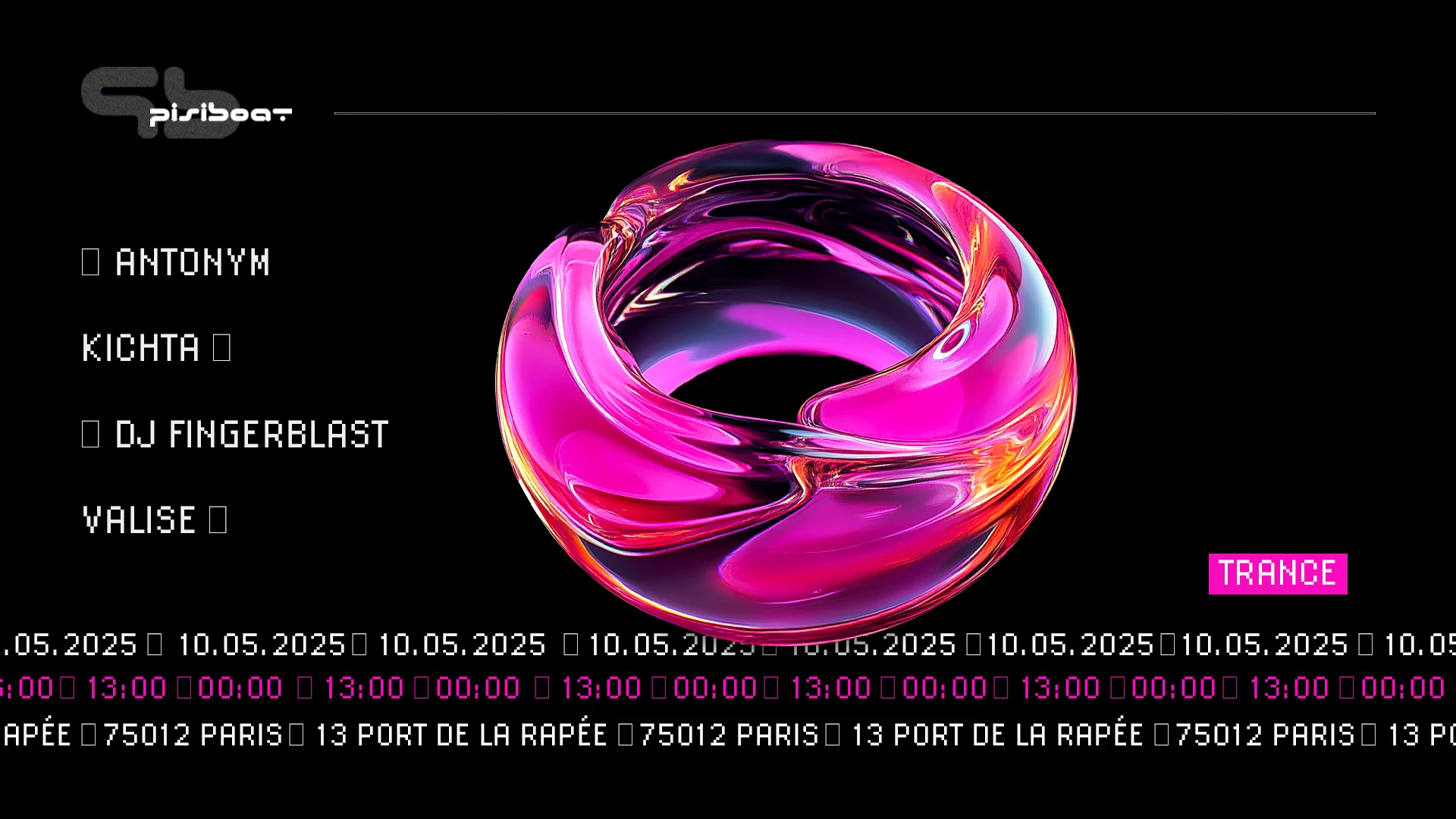 Pisiboat : Antonym, Kichta, Dj Fingerblast, Valise
