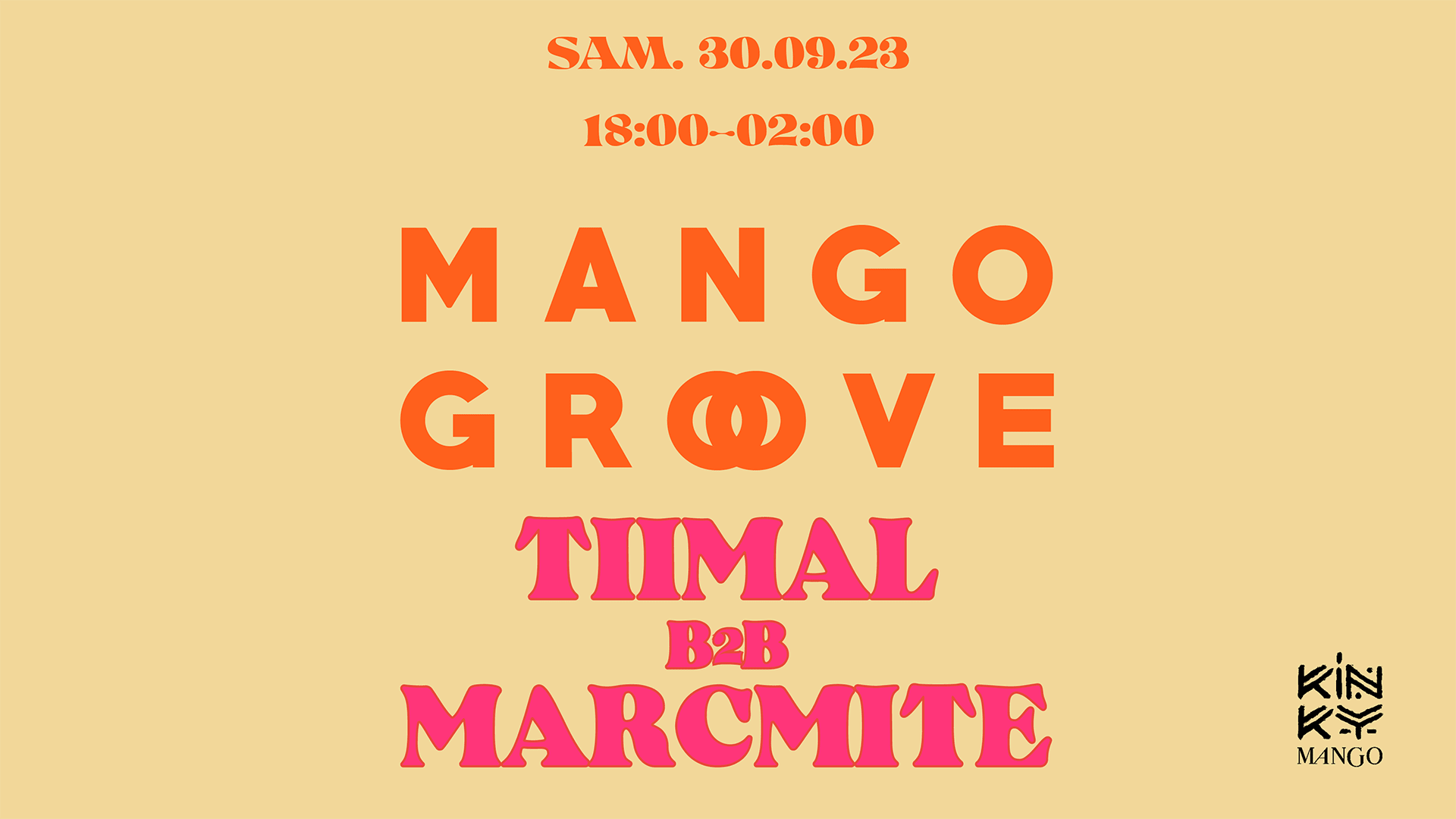 Mango Groove @ Kinky Mango W/ Tiimal - 30.09.2023