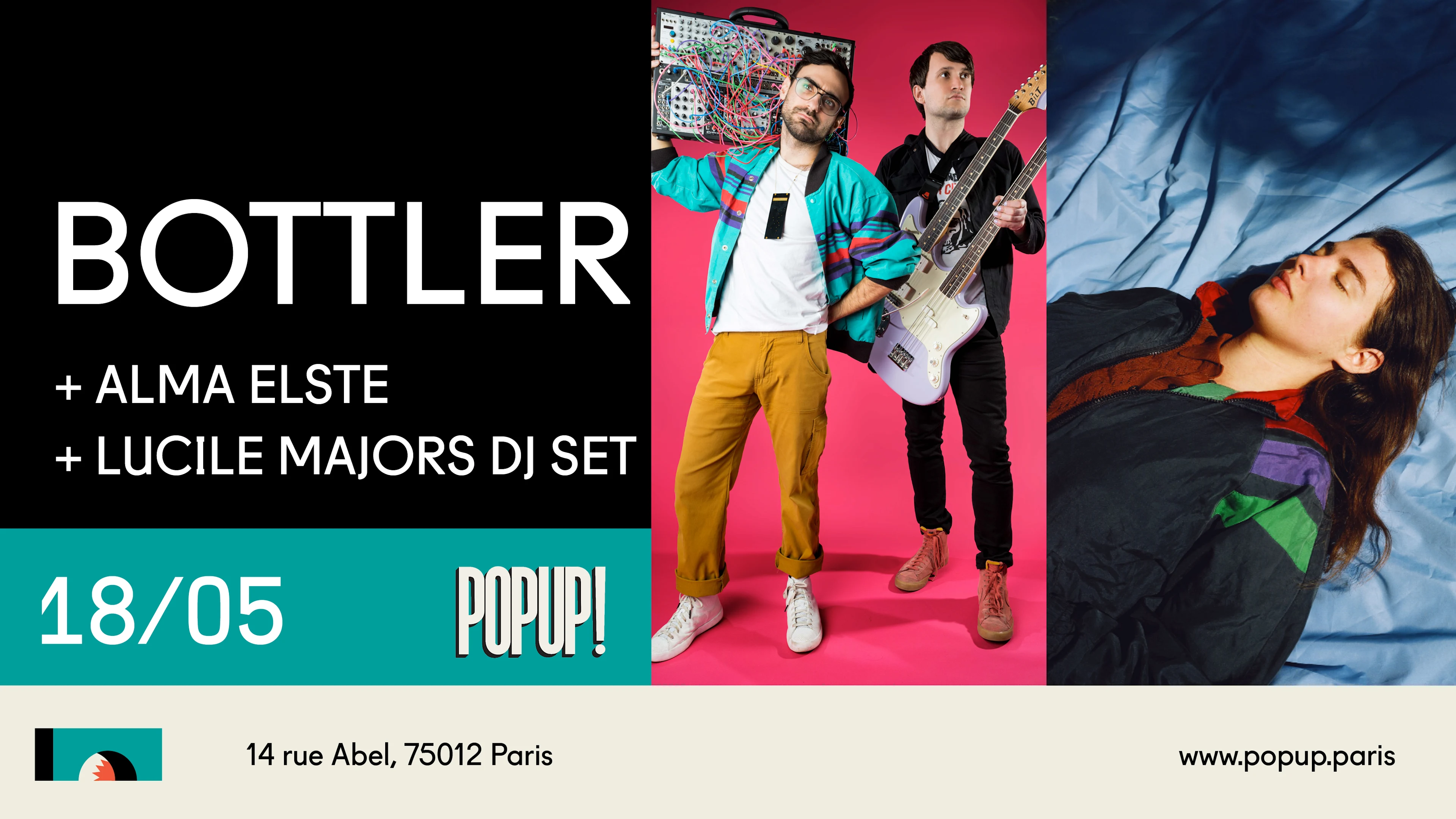 Bottler + Alma Elste + Lucile Majors // 18.05.2022 // Popup!