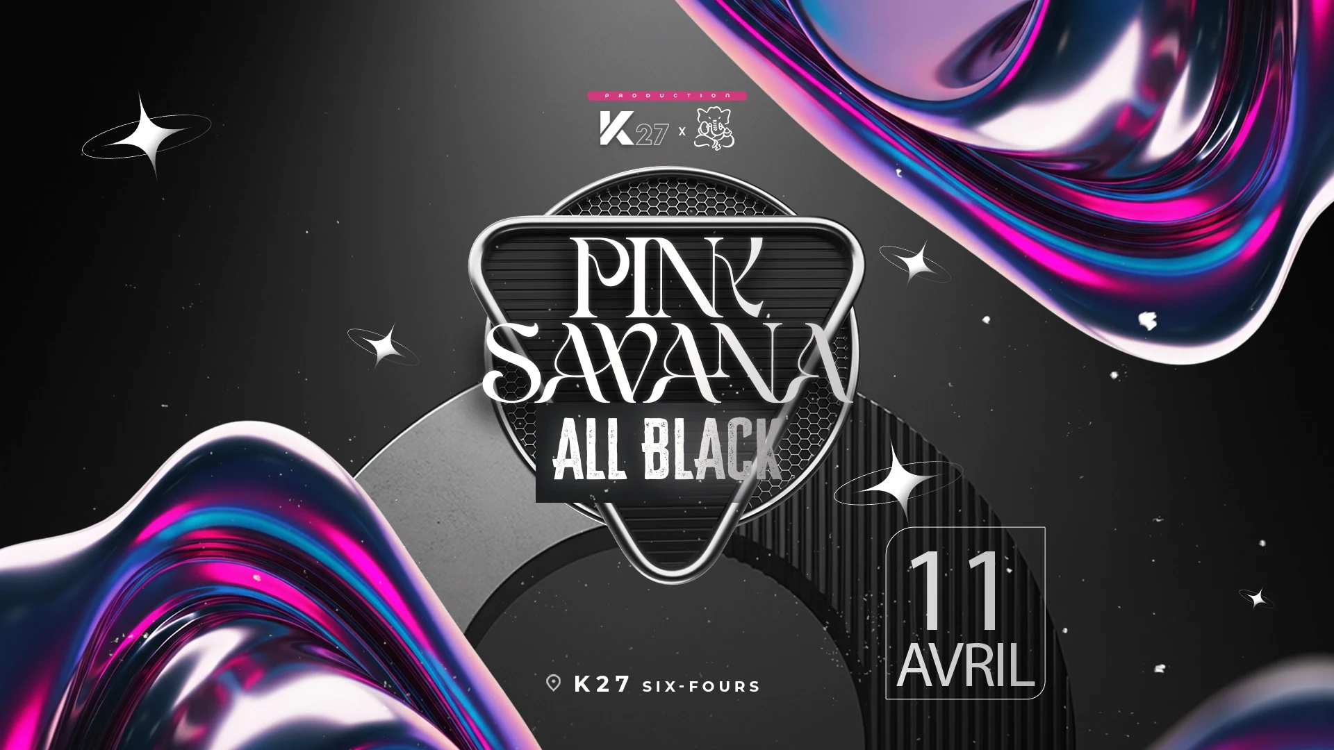 Pink Savana All Black