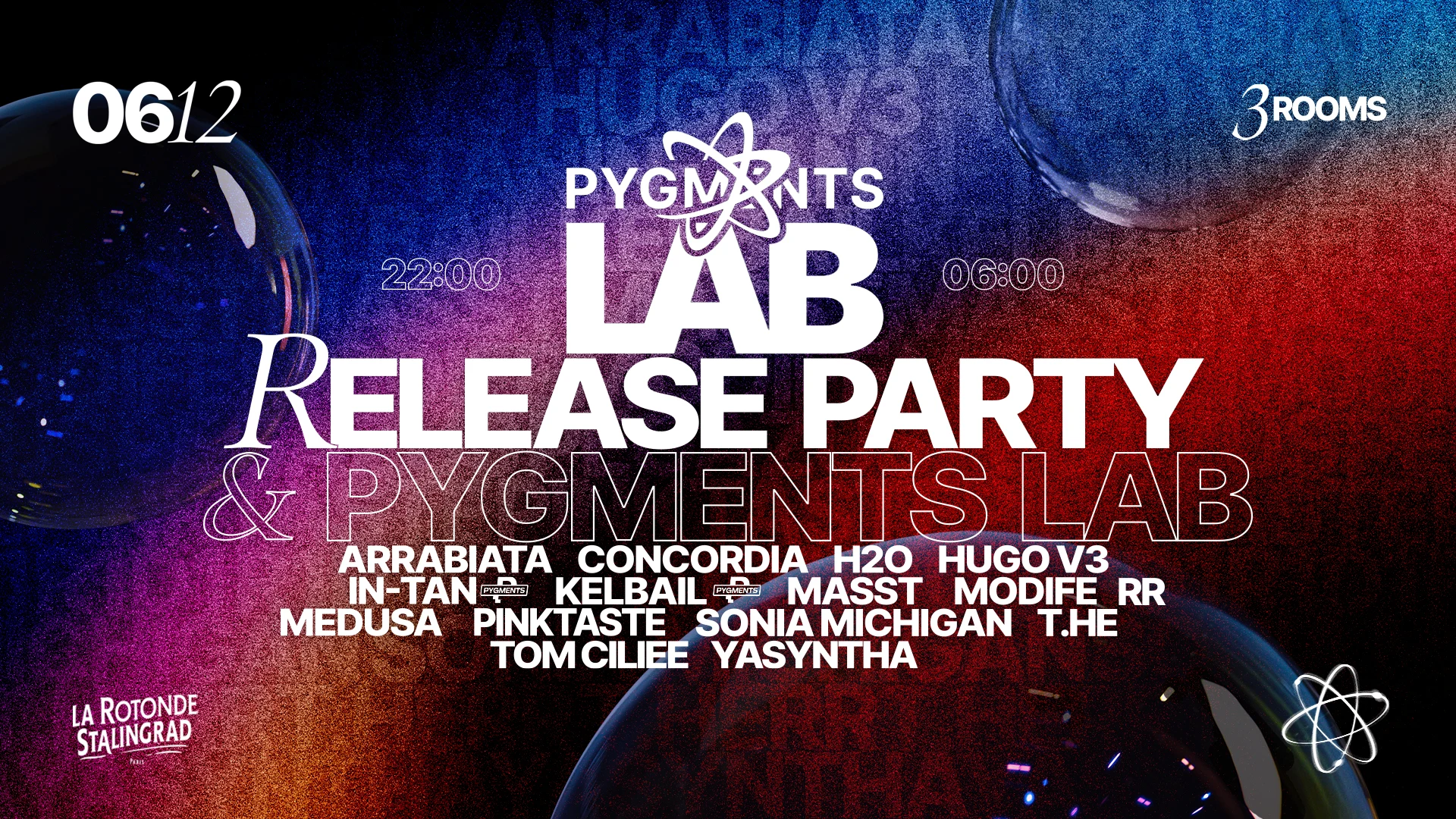 Pygments Lab · Release Party : Arrabiata · T.Herr & More