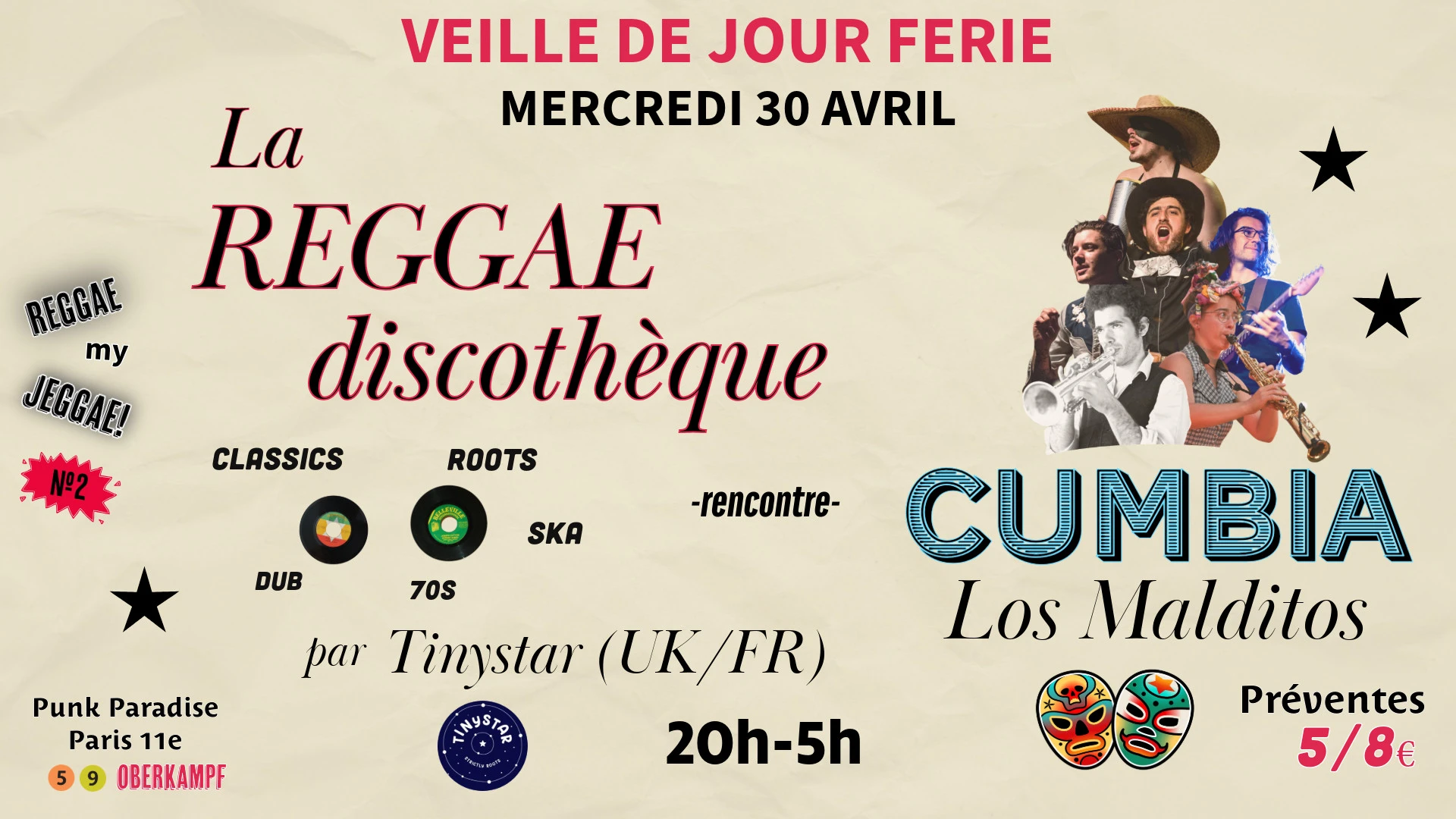 Reggae My Jeggae #2: Meets Cumbia! Tinystar X Los Malditos