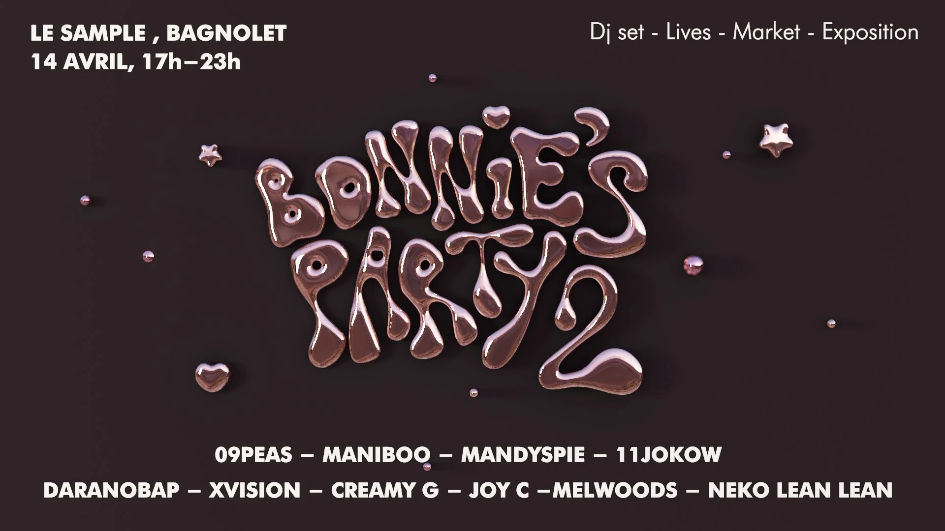 Bonnie's Party #2 : Lives, Dj Set, Expo & Market