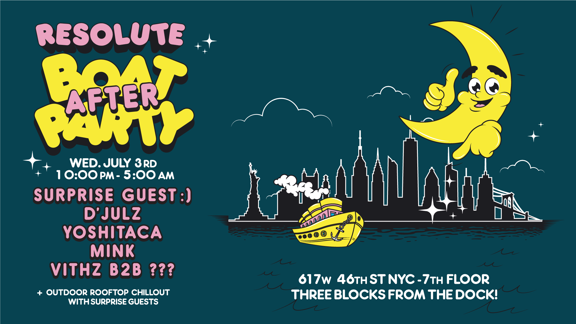 Resolute After Boat Party W/ D'julz, Yoshitaca, Mink + More