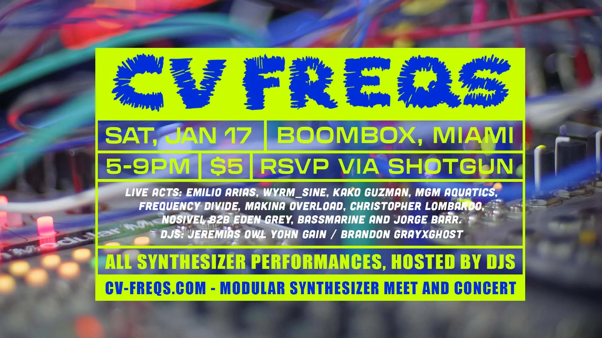 CV Freqs Synthesizer Meet And Concert