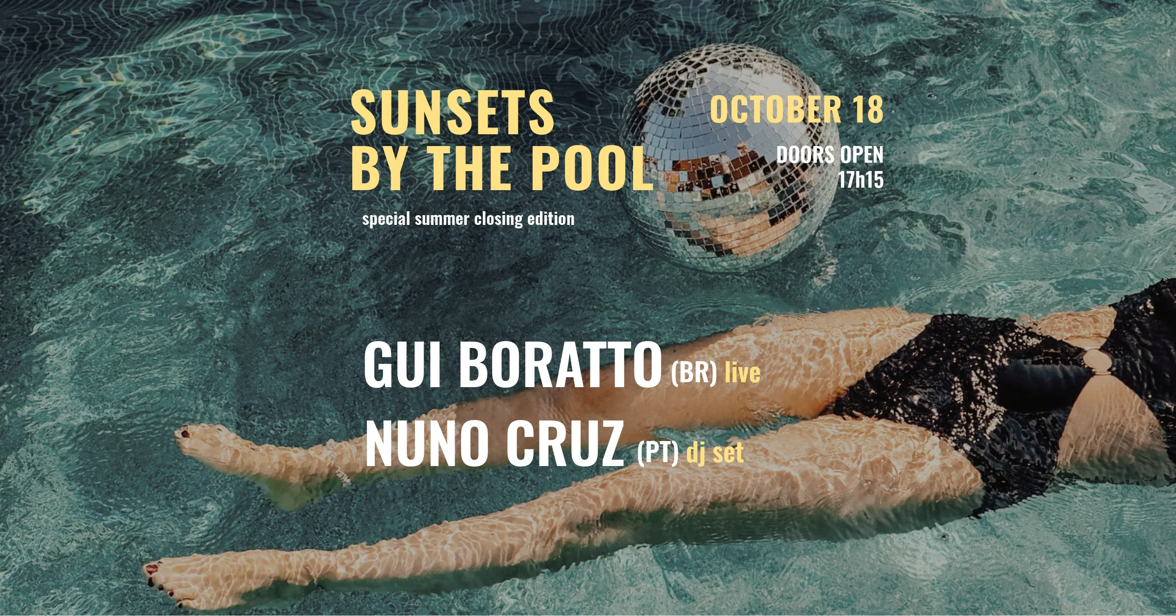 Gui Boratto (Live Act) + Nuno Cruz (Dj Set) - Oct 18
