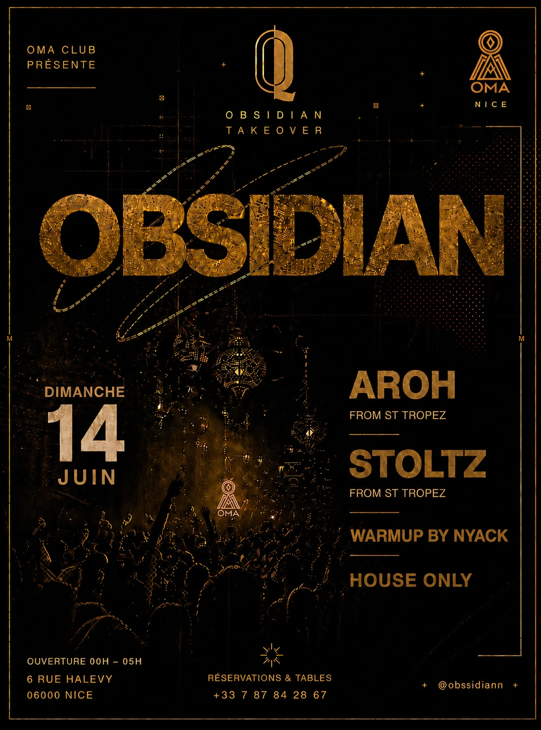Obsidian - Takeover Oma Club - 14/06