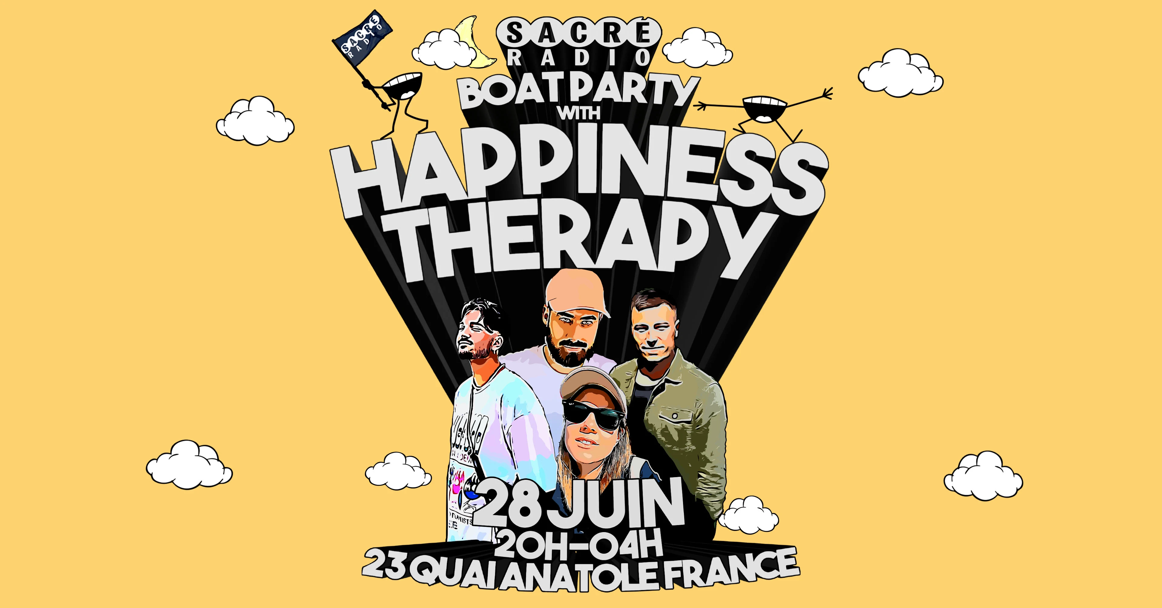 Sacré Radio Boat Party Happiness Therapy