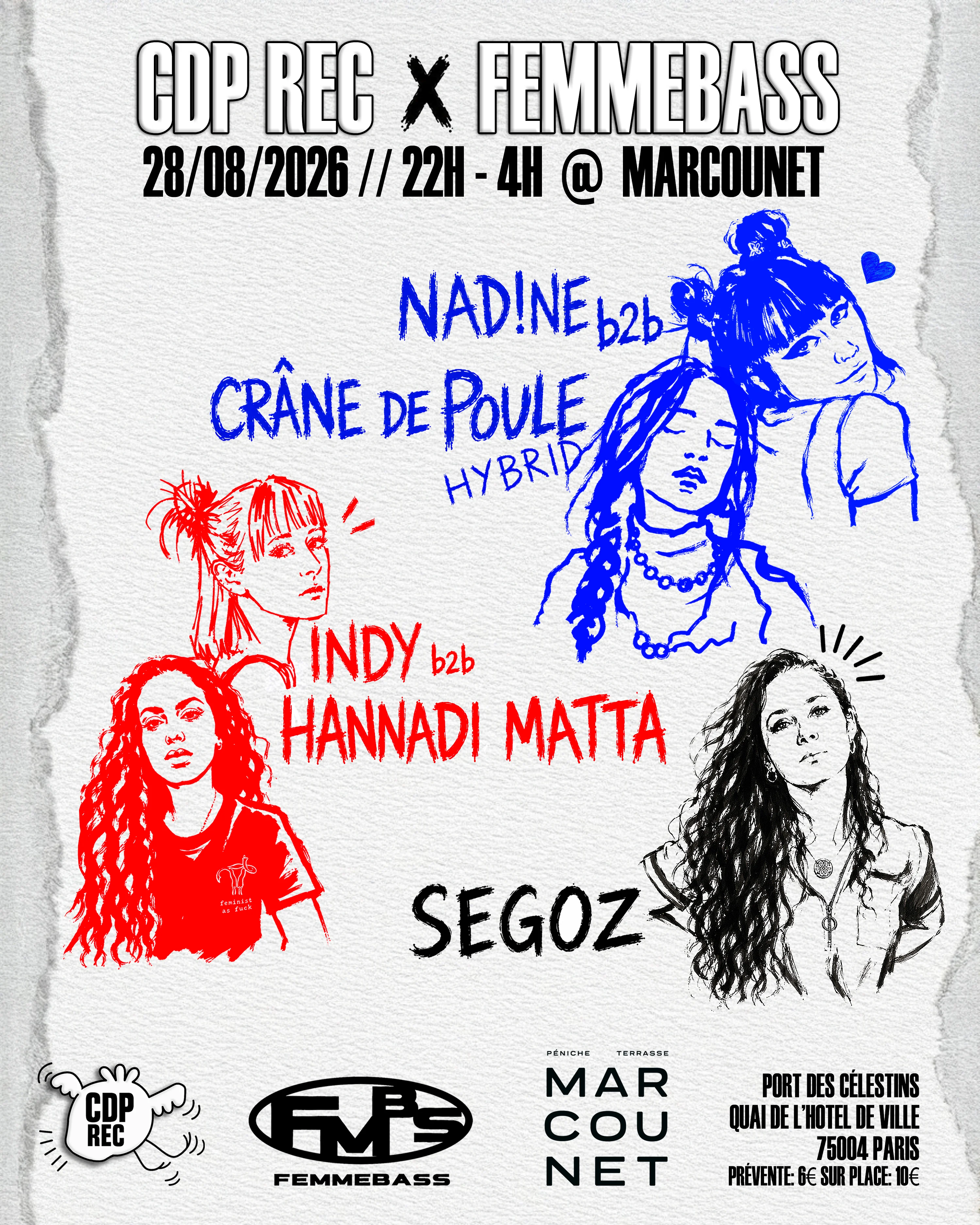 Cdp Rec X Femmebass: Nad!Ne B2b Crâne De Poule & More