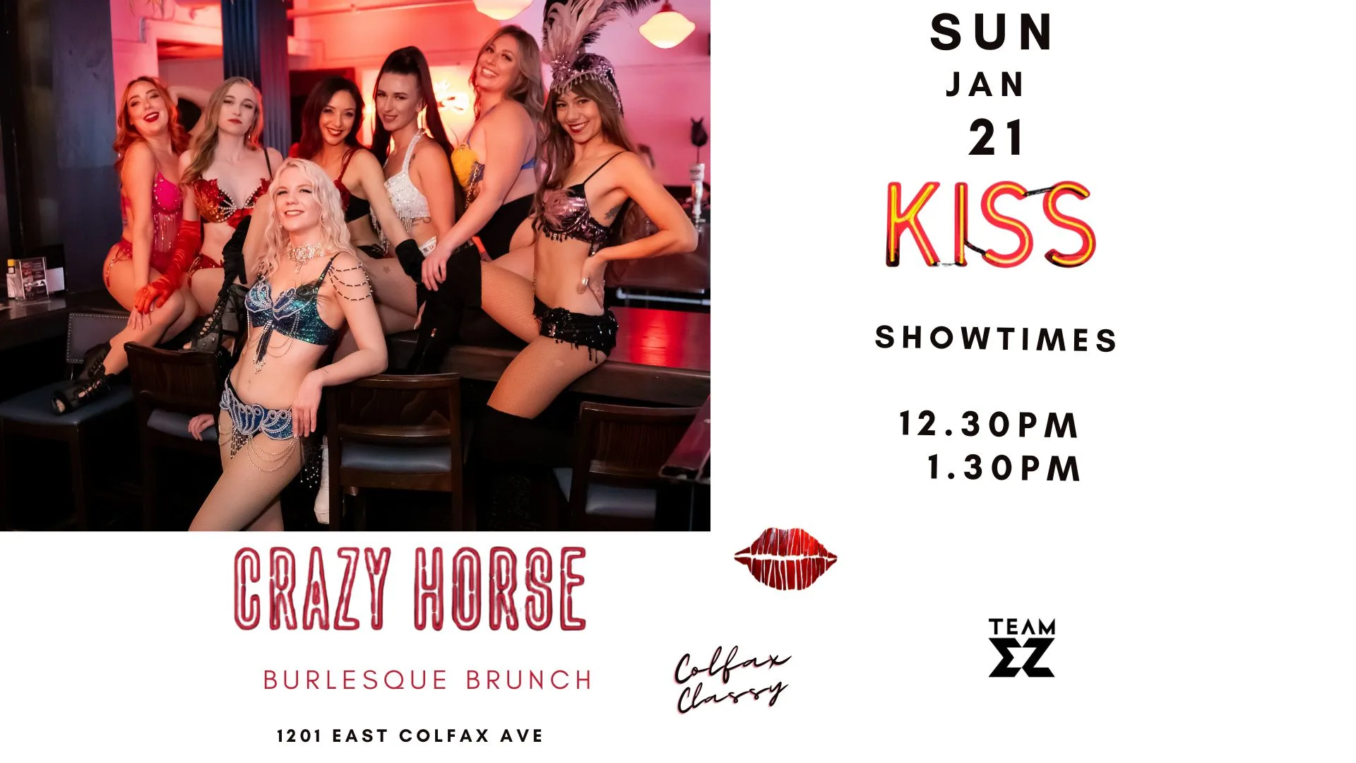 Crazy Horse Burlesque Brunch - Kiss