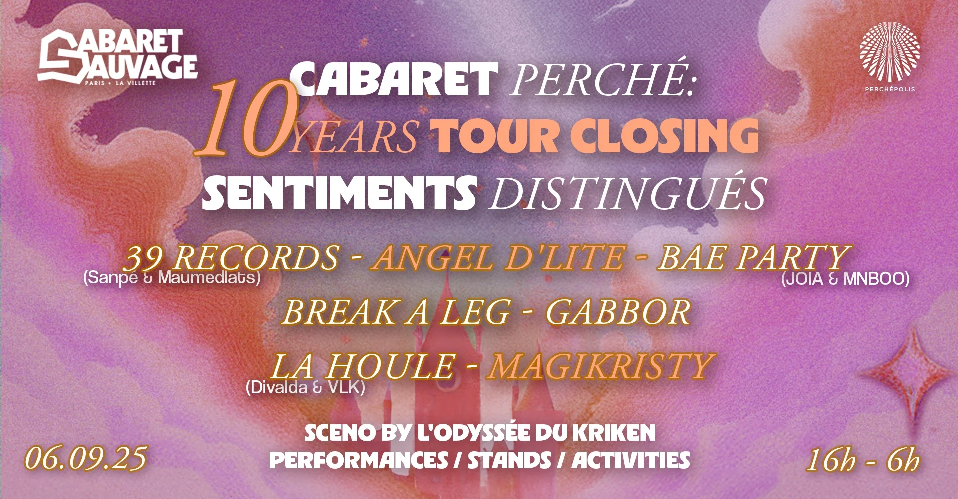 Cabaret Perché : 10y Tour Closing - Sentiments Distingués