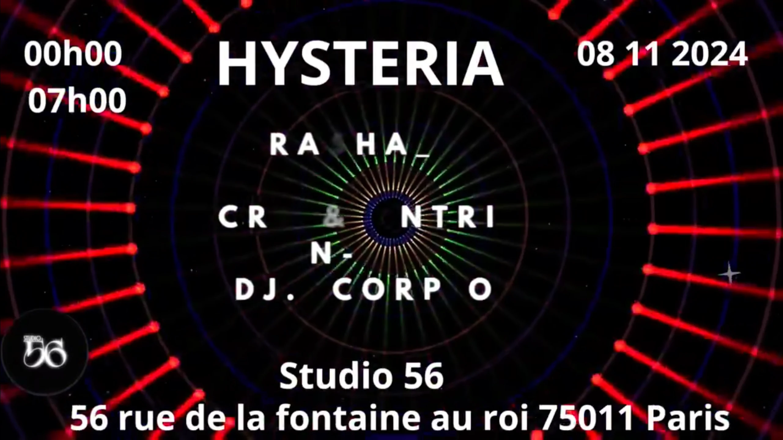 Hysteria Invite Rasha, MV, Crd B2b Untrx, N-Zo & Scorpio