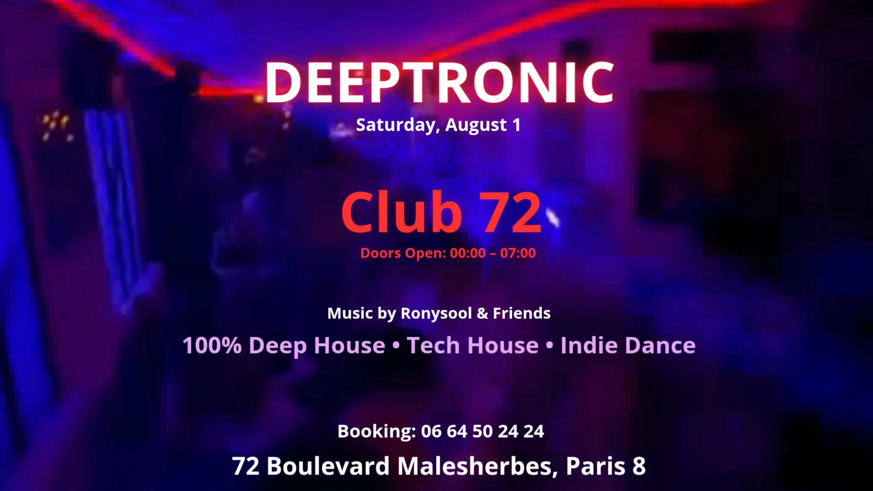 Deeptronic @Club 72